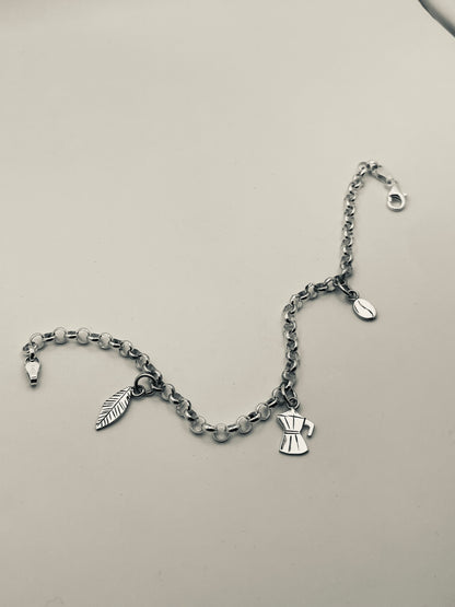 Pulsera con dijes cafe