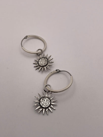 Aros con dijes sol