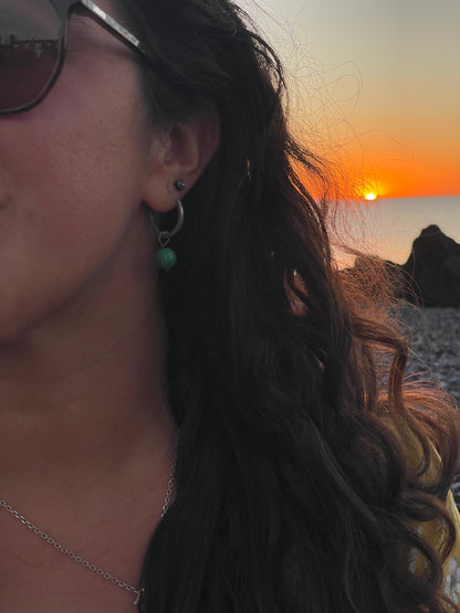 Aros con turquesas