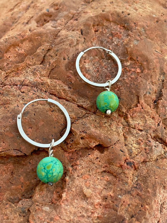 Aros con turquesas