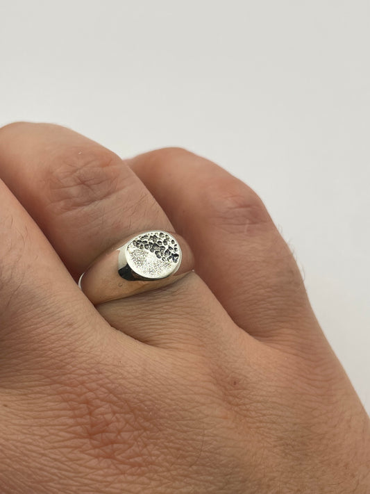 Anillo de sello redondo onda